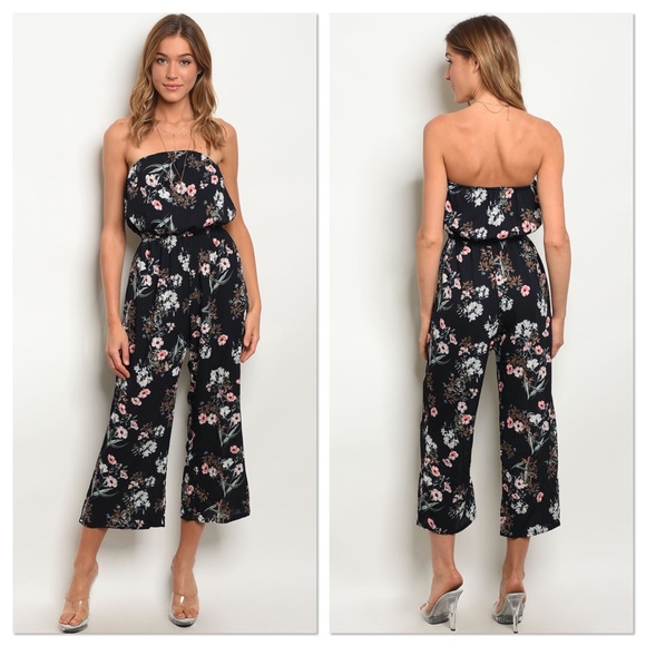 Lavender Moon Pants - 1 DAY SALE! LAST ONE! Navy Floral Jumpsuit